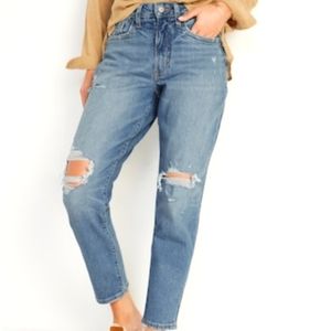 Curvy High-Waisted O.G. Straight Ripped Jeans for Women